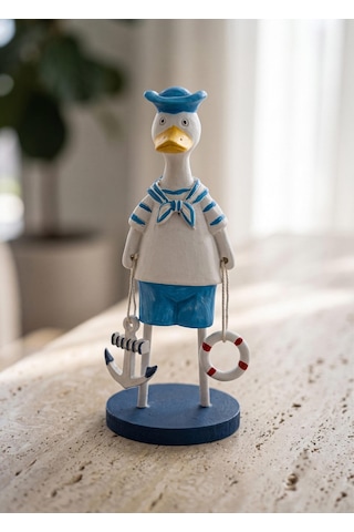 The Mia Marin Coastal Denizci Ördek Şapkalı Obje 17 Cm