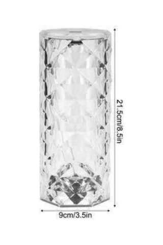 Kristal Lamba Masa Lambası Şarjlı Masa Lambası Dokunmatik Sensör Usb Şarjlı Çok Renkli