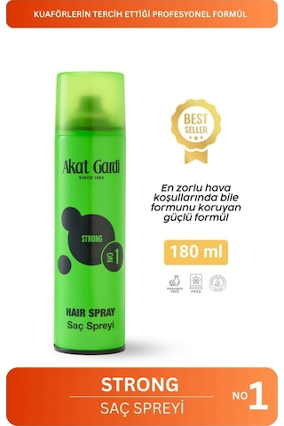 Akat Gardi Saç Spreyi Strong No:1 Yeşil 180 Ml
