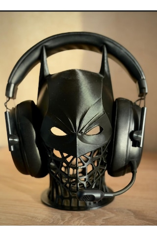 Batman Kafası Kulaklık Standı Masaüstü Düzenleyici, lik Dekoratif Aksesuar Headphones Stand - Batmen