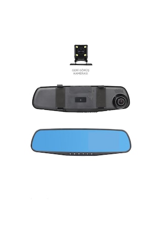 Torima Ta-05 Siyah 1080p Araç İçi Lcd 4.3 İnç Ekranlı Dikiz Aynası Gece Görüşlü Ön Ve Arka Araç Kamerası