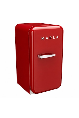 Elektromarla Retro Minibar Mini Buzdolabı Kırmızı