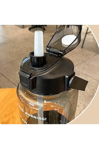 Büyük Kapasiteli Sızdırmaz Taşınabilir Su Şişesi 2000 Ml - Siyah