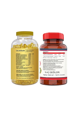 Flx Omega 3-6-9 Balık Yağı 180 Softgel & Nevfix Vitamin D3-K2 120