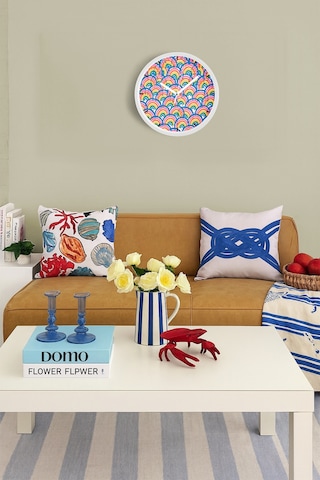 Modern Duvar Saati - 35cm - Önü Camlı Beyaz Kasa - Sessiz Mekanizma-jh0813 Beyaz
