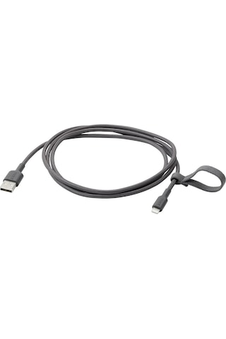 Ikea Lıllhult Koyu Gri 1.5 M Lightning - Usb Kablo 1.5 Metre