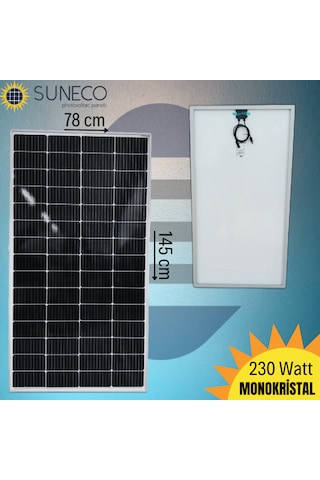 230 W Watt Half-cut Monokristal Solar Güneş Paneli A Sınıf Karavan 205 W