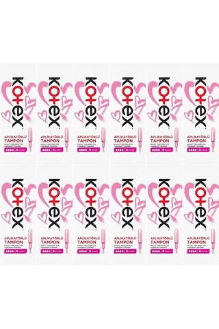 Kotex Aplikatörlü Tampon Süper 96 Lı Set 12pk 8