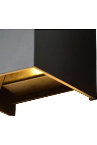 Besthome1 Siyah 6w Led Duvar Karesi, Ayarlanabilir Açılı, Isınma Işığı, Modern Oturma/yatak Odası Lambası, Su Geçirmez Abs Kapl Diğer