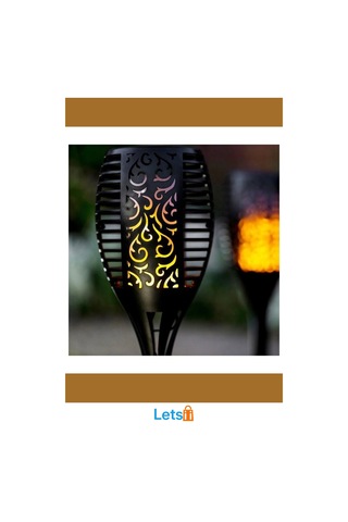 Güneş Enerjili Alev Efektli Bahçe Lambası Küçük 51 Cm Çok Renkli