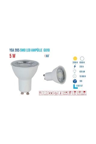 Ycl Ysa-205g 5w Gu10 Günışığı Cob Led Çanak Ampul