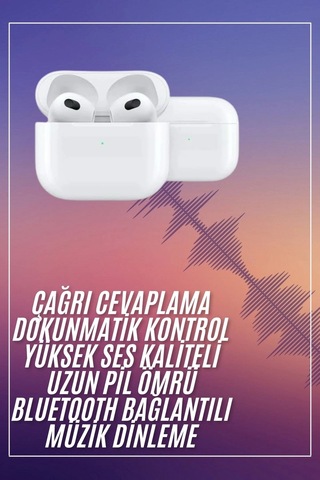 Bluetooth Kulaklık 3. Nesil Ios Android Uyumlu Yeni Nesil Wireless Charge Diğer