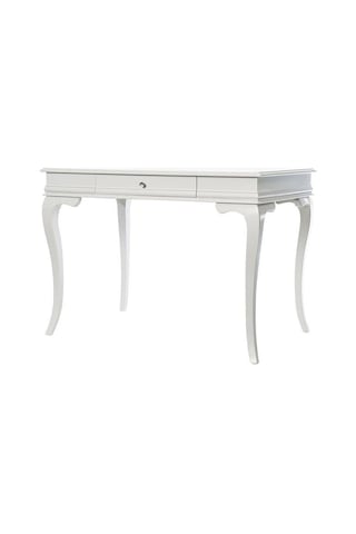 Wooding 100 Cm Çekmeceli Masif Beyaz Lake Çalışma Masası Beyaz