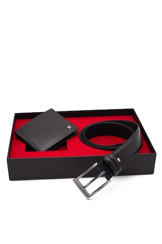 Pierre Cardin Deri Cüzdan & Kemer İkili Set Pc2009-3664f2ı Siyah