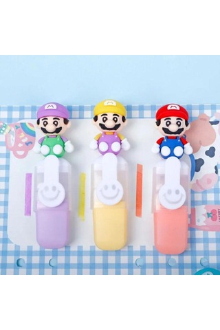 Süper Mario Karakter 6lı Fosforlu Kalem Seti 6689 Pastel Ultramarin