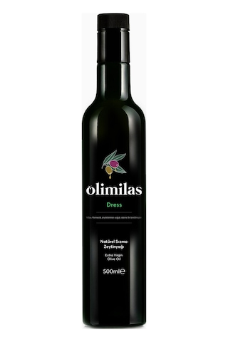 Olimilas Dress Natürel Sızma Soğuk Sıkım Zeytinyağı 500 ML 0,4 Asit 300 Polifenol Yeni Hasat Milas Yöresi