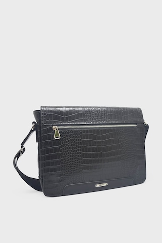 Kanuga Ysm1587 Siyah Kroko Unisex Ysm18y Çapraz Çanta Siyah Kroko Siyah