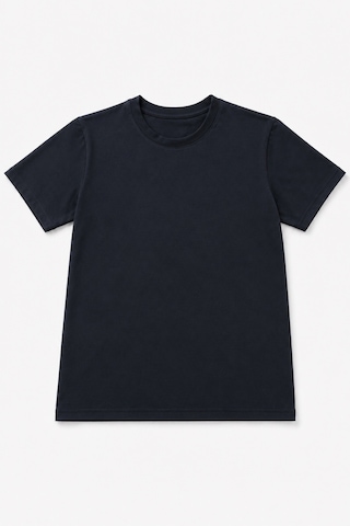 Bym Style Unisex Basic Beyaz Bisiklet Yaka Kısa Kollu Pamuklu Tişört Siyah