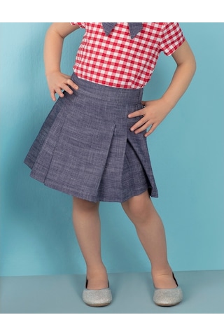 Denokids Ollie&Olla Tensel Mini Kız Etek Mavi