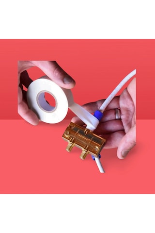 Premium Kalite 1 Adet 20 Mt Kablo Yalıtım Pvc Elektrik Bandı Dayanıklı Sızdırmaz Koruma Bant Beyaz Diğer