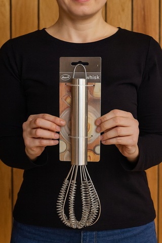 Tel Çırpıcı I Kek Çırpıcı I Paslanmaz Çelik Çırpıcı I Top Çırpıcı I Örgü Çırpıcı Beyaz - Gümüş