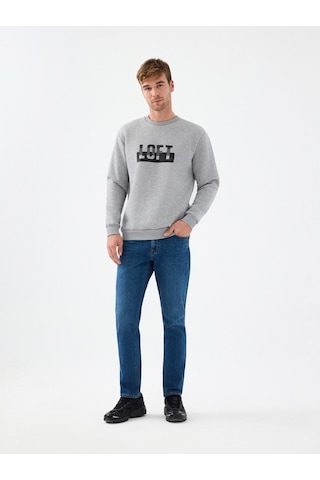 LOFT Regular Fit Erkek Sweatshirt Lf2041178 Q1.v1 Gri Melanj