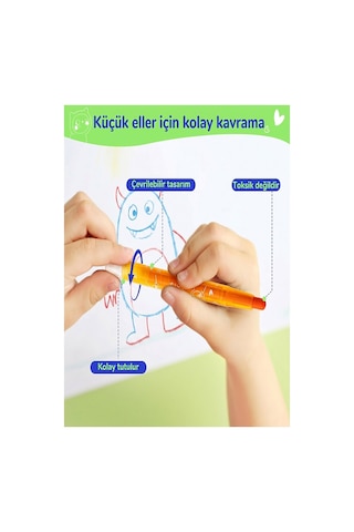 Çevirmeli 24 Lü Mum Boya Uzun 1 Paket Twistable 24 Renk Çevirmeli Mum Boya Pastel Silinebilir Mum Boya Tam Boy Çok Renkli