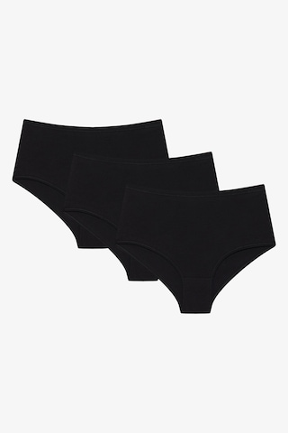 Penti Siyah Pamuklu Yüksek Bel 3'lü Slip Külot