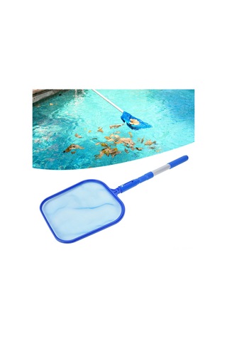 Youmex Halka Desenli Yüzme Havuzu Temizlik Aleti - 3 Bölmeli Uzatılabilir Aluminyum Çubuklu, İnce Ağızlı Yaprak Ve Çöp Kazıcı 28x24.5cm Ağız Ölçüsü Diğer