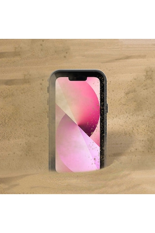 Goocamp Apple iPhone 13 Mini Uyumlu 1-1 Su Geçirmez Kılıf-siyah Siyah