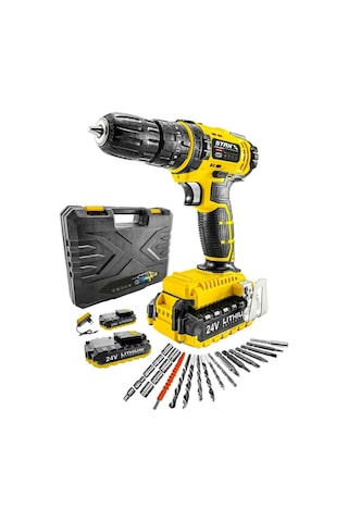 Staxx Power STX1069 24V 5Ah Li-ion Çift Akülü Darbeli Matkap Vidalama + 24 Parça Uç