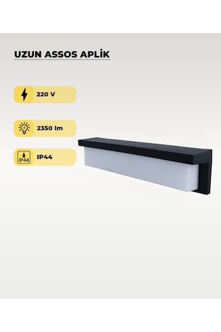 30w Eos Aplik 3200k Sarı Işık - Ip44 Siyah