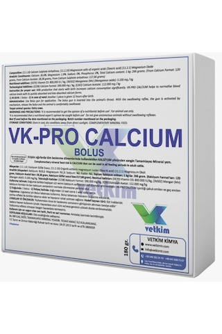 Vk-pro Calcium Bolus - 48 Adet 180 Gr Yutturma Aparatı Hediyeli