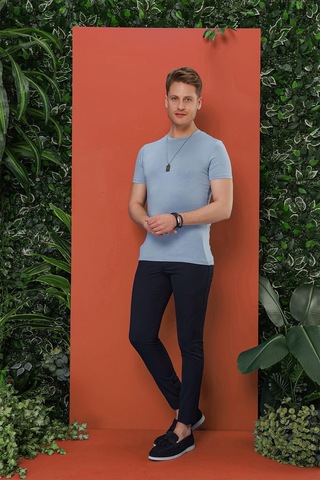 Efor Ts 847 Mavi Spor T-shirt Mavi