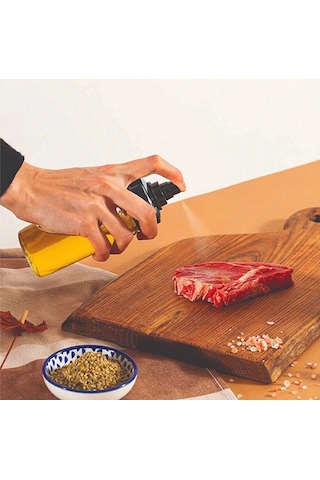 Cam Şişe Sprey Yağdanlık Sirkelik - Airfryer Pişirme Öncesi Sprey Yağlık