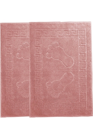 2 Li %100 Pamuklu Banyo Ayak Havlusu Gramajlı Konforlu Mürdüm