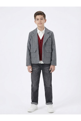 Xo Kids Erkek Çocuk 4lü Alt Üst Takım 11-14 Yaş 14206 Gri