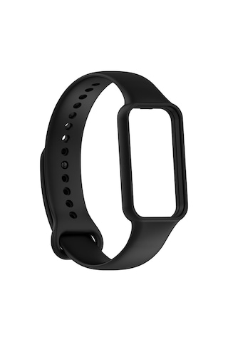 Ekılıf - Xiaomi Redmi Smart Band 2 Uyumlu - Kordon Silikon Kordon Krd-87 - Siyah