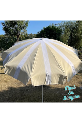 Plaj Deniz Balkon Şemsiyesi Sentetik Kumaşlı Şemsiye Bidonsuz Eğilebilir 2 Metre Şemsiye Gri