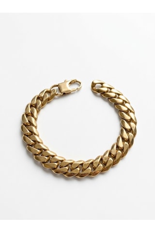 Erkek 12 Mm Çelik Bileklik Gold