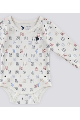 U.S. Polo Assn. U.s. Polo Assn Krem Uzun Kol Bebek Body Zıbın 5274-41633 Krem