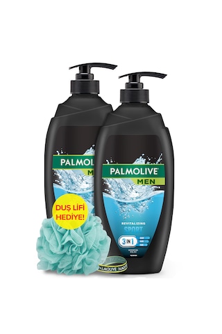 Palmolive Men Sport 3in1 Revitalizing Canlandırıcı Duş Jeli 2 x 750 ML + Duş Lifi