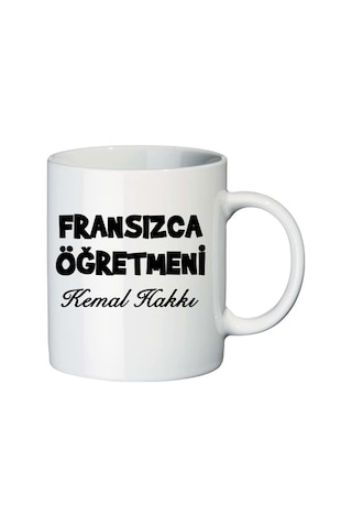 Fransızca Öğretmeni Öğretmenler Günü Hediyesi Isimli Kupa Bardak