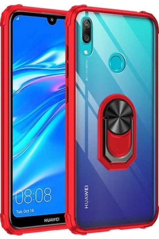 Huawei Y7 Prime 2019 Kılıf Zore Mola Kapak Kırmızı