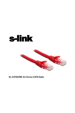 S-Link Sl Cat602Re 2M Kırmızı Cat6 Kablo