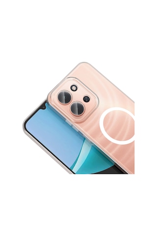 Redmi 15c Kamera Korumalı M-safe Şarj Özellikli Şeffaf Mkst London Silikon Kapak - Şeffaf Şeffaf