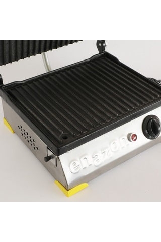 8 Dilim Elektrikli Saf Döküm Tost Makinesi Döküm 30x23 - İnoks - Sarı