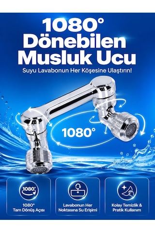 Mey Najmaddin Döndürülebilir Musluk Mutfak Banyo Musluk Ucu Başlığı 4 Filtreli Najmaddin Renkli