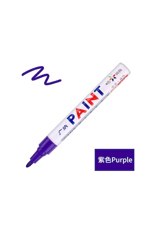 Aubyhe Mor Gn-110 Boya Kalemi - Ofis, Taş, Lastik, Siyah Kart İçin Renkli İmza Ve Tamir Kalemi Diğer