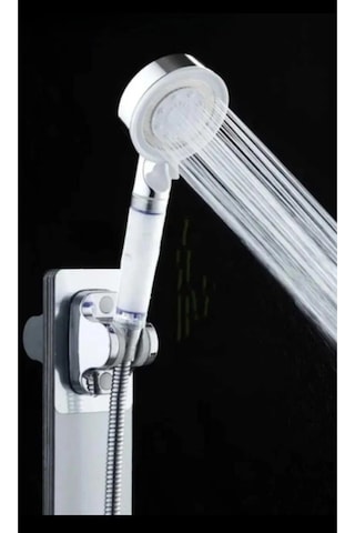 Rudi Armatür Filtreli/ Kireç Önleyici Beş Fonksiyonlu Krom Duş Başlığı Gri